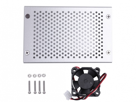 Behuizing / Case Raspberry Pi 4B + Fan Aluminium Silver 